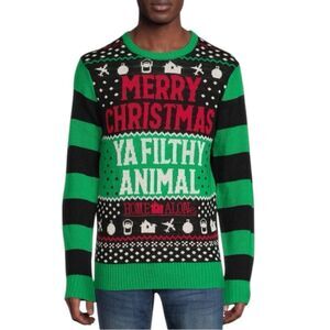 Celebrate Together Home Alone “Filthy Animal” Ugly Christmas Sweater. Size Small